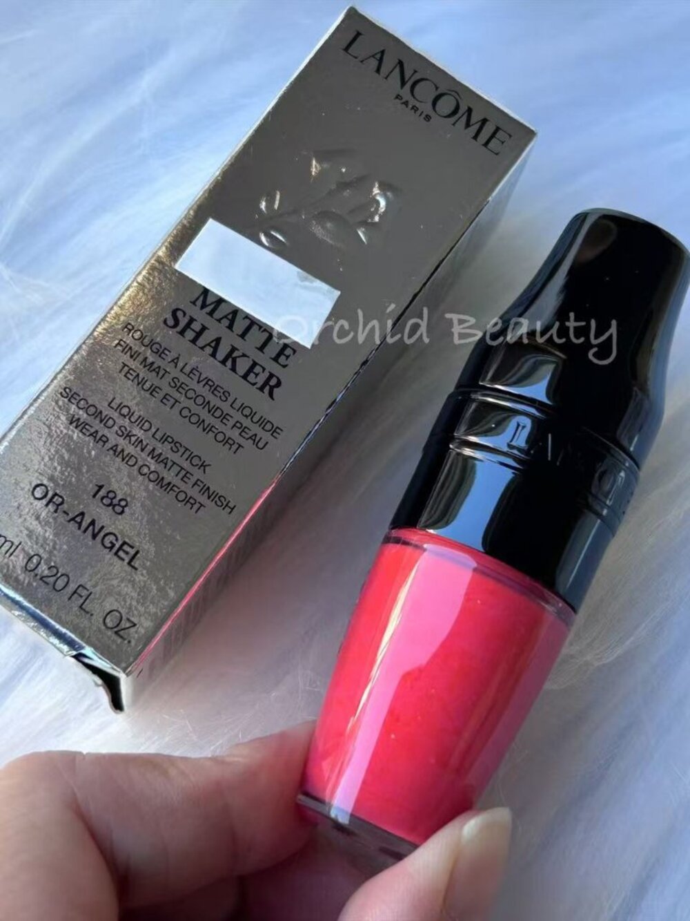 New Lancome Matte Shaker Liquid Lipstick~188 OR-ANGE~Full size 6.2 ml~Rare